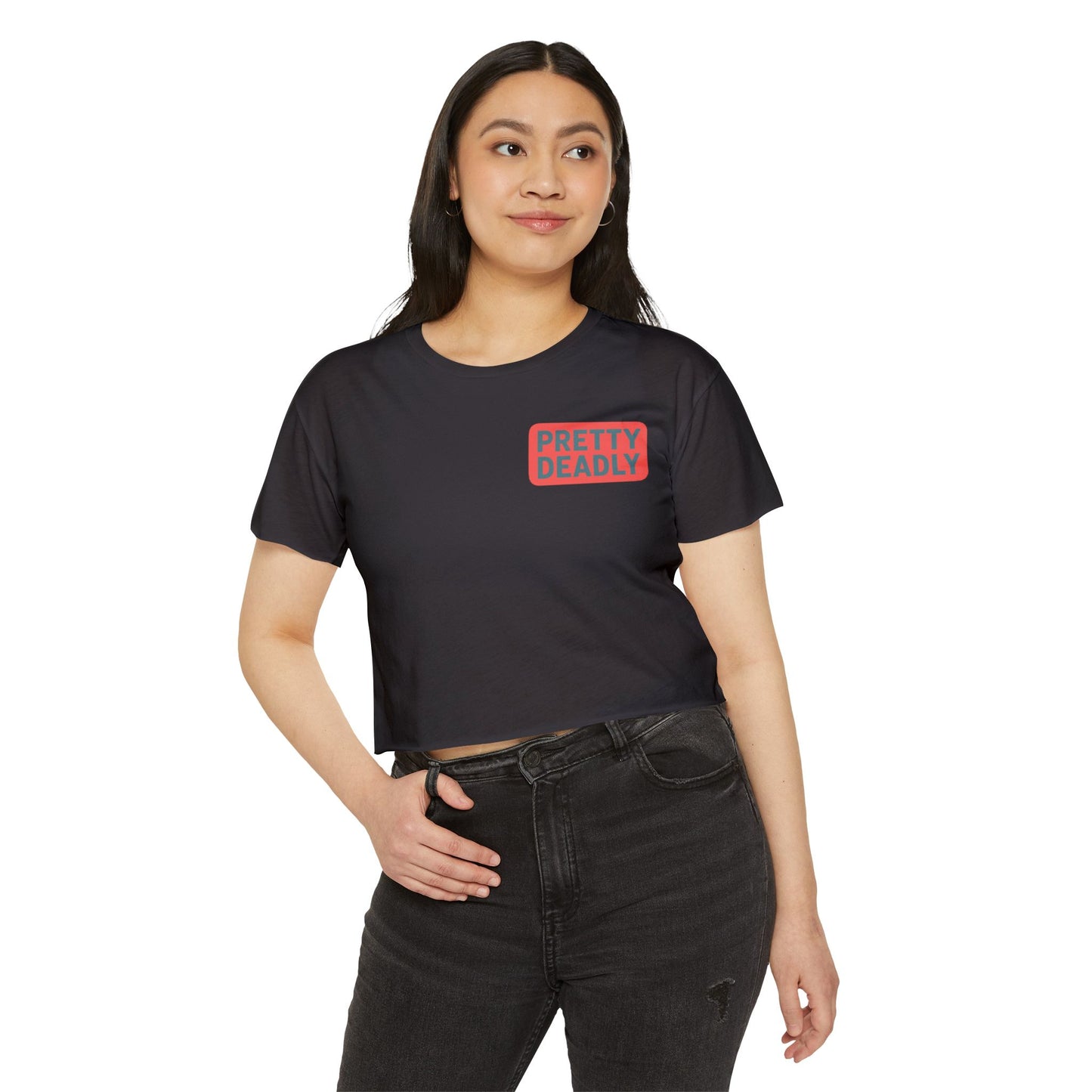 Pretty Deadly Crop Top — Women's Festival Graphic Tee