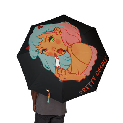 Foldable Umbrella — Pretty Deadly Anime Girl Design