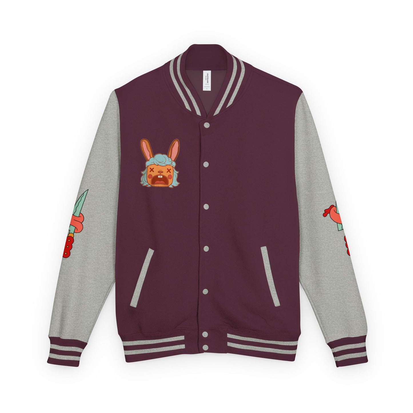 Pretty Deadly Demon Girl Letterman Jacket — Retro Anime Varsity Jacket
