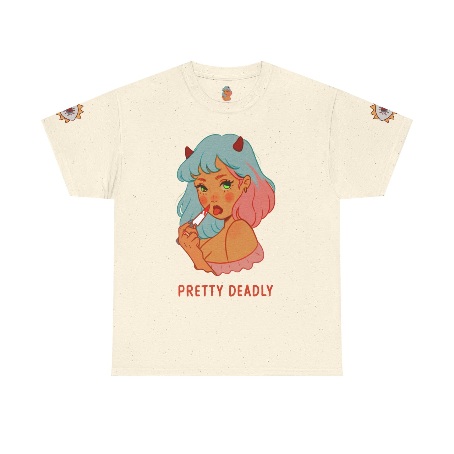Pretty Deadly Devil Girl T‑Shirt — Retro Kawaii Graphic Tee