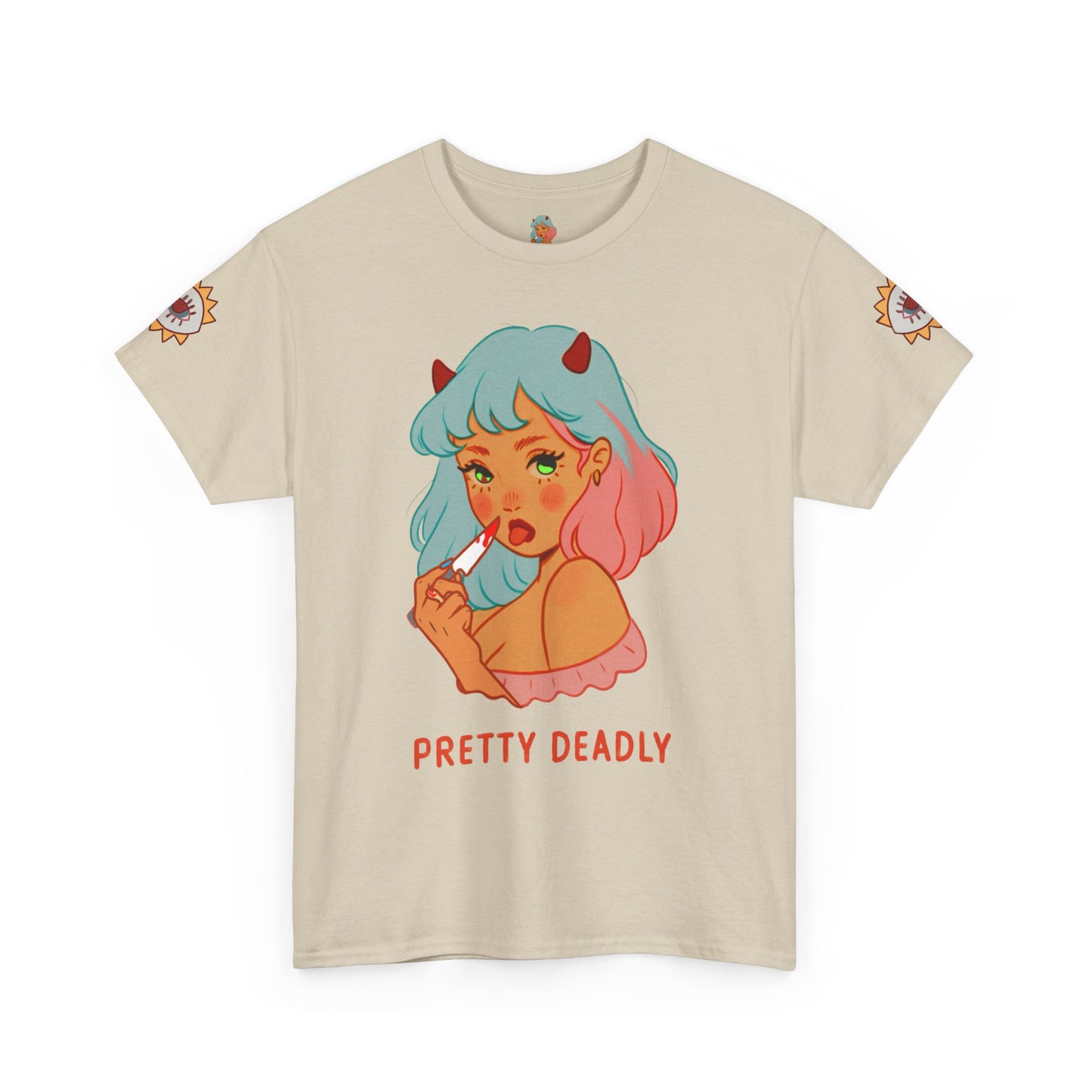 Pretty Deadly Devil Girl T‑Shirt — Retro Kawaii Graphic Tee