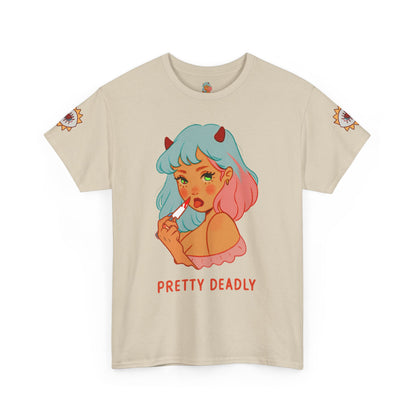 Pretty Deadly Devil Girl T‑Shirt — Retro Kawaii Graphic Tee
