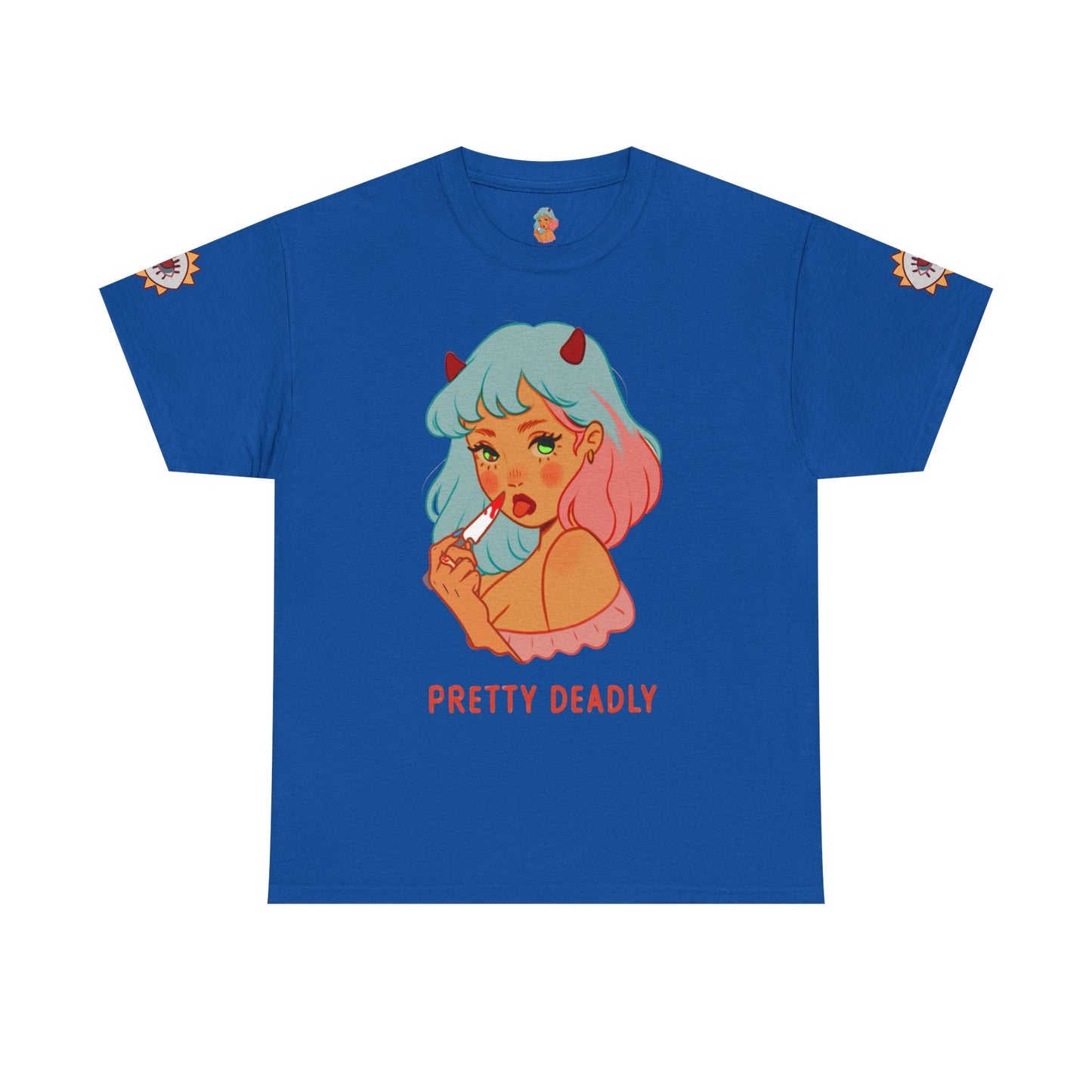 Pretty Deadly Devil Girl T‑Shirt — Retro Kawaii Graphic Tee