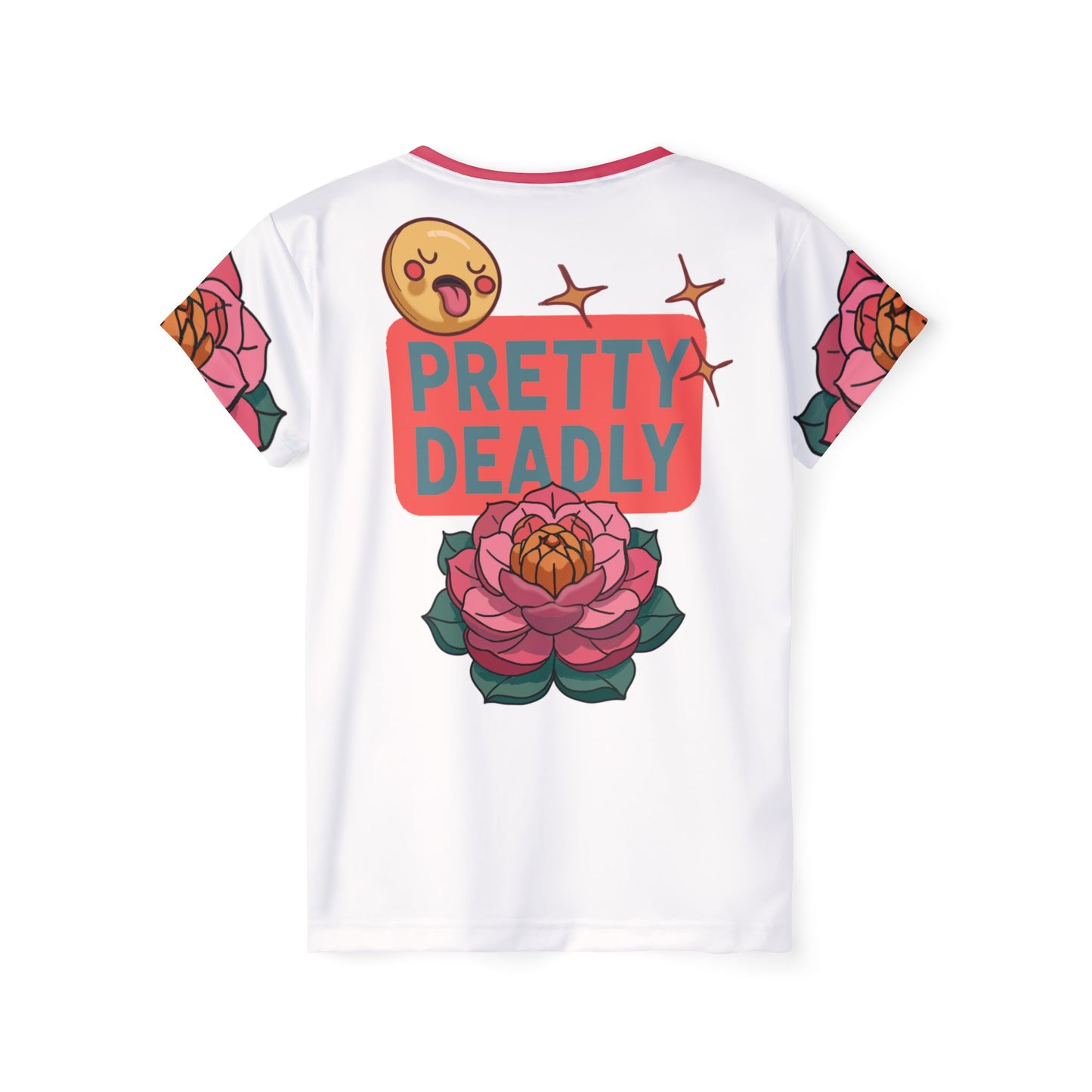 Pretty Deadly Women's Sports Jersey — Floral Boxing Graphic Athletic Tee