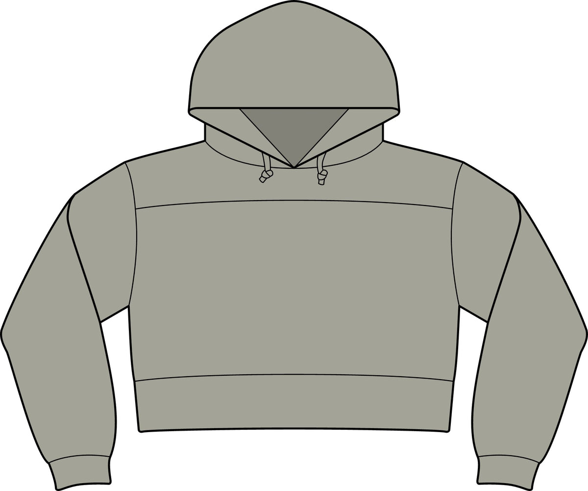 Cropped Hoodie — "Pretty Deadly" boxing Graphic