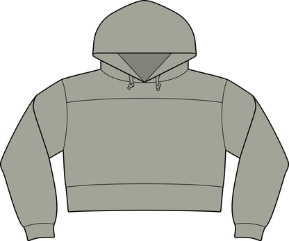 Cropped Hoodie — "Pretty Deadly" boxing Graphic